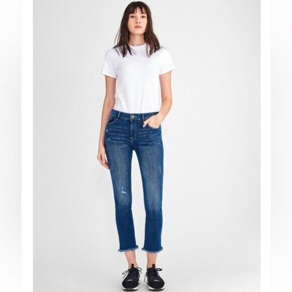 DL1961 Denim - DL1961 Mara Ankle Mid Rise Instasculpt Straight Jean Womens Size 27 Relaxed Boho